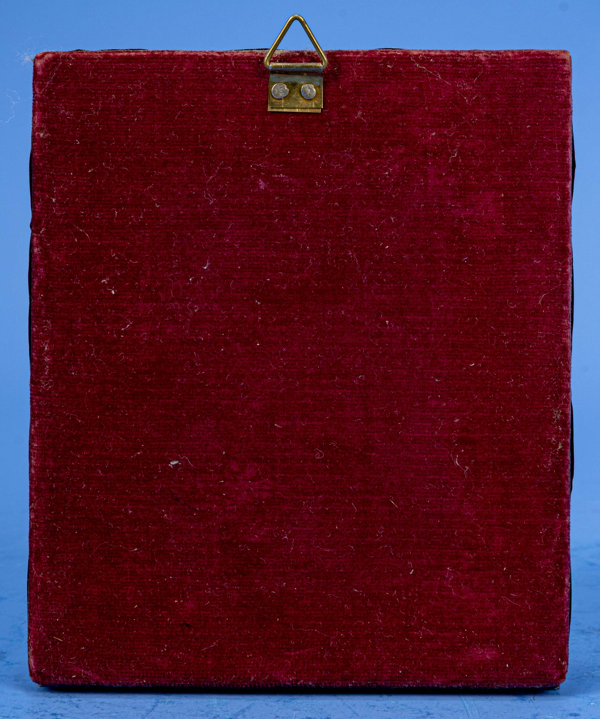 Kleinformatige Silberoklad - Ikone des 20. Jhdts., das handgemalte Gesicht von Oklad umgeben, rücks - Image 5 of 5