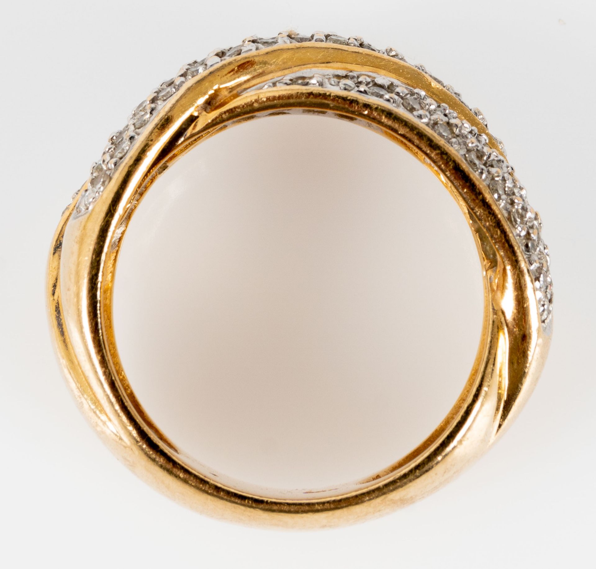 Damenring in 585er Gelbgold, Ringinnendurchmesser ca. 19 mm; schwere Ausführung. Ringoberseite wie - Image 5 of 5