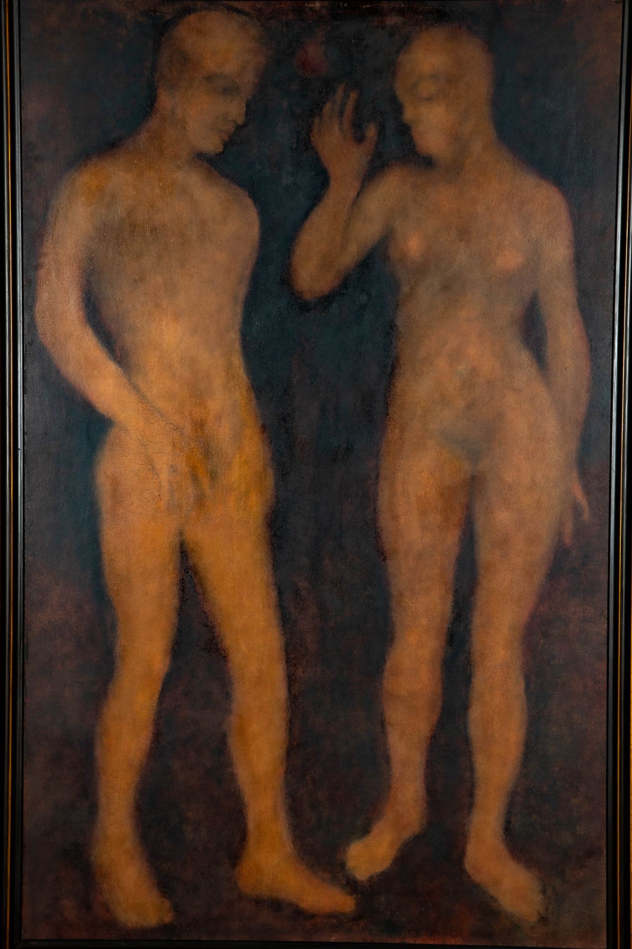 "ADAM & EVA" - Großformatiges Doppelgemälde des ERICH KLAHN (Oldenburg 1901 - 1978 Celle) war ein b - Image 4 of 15
