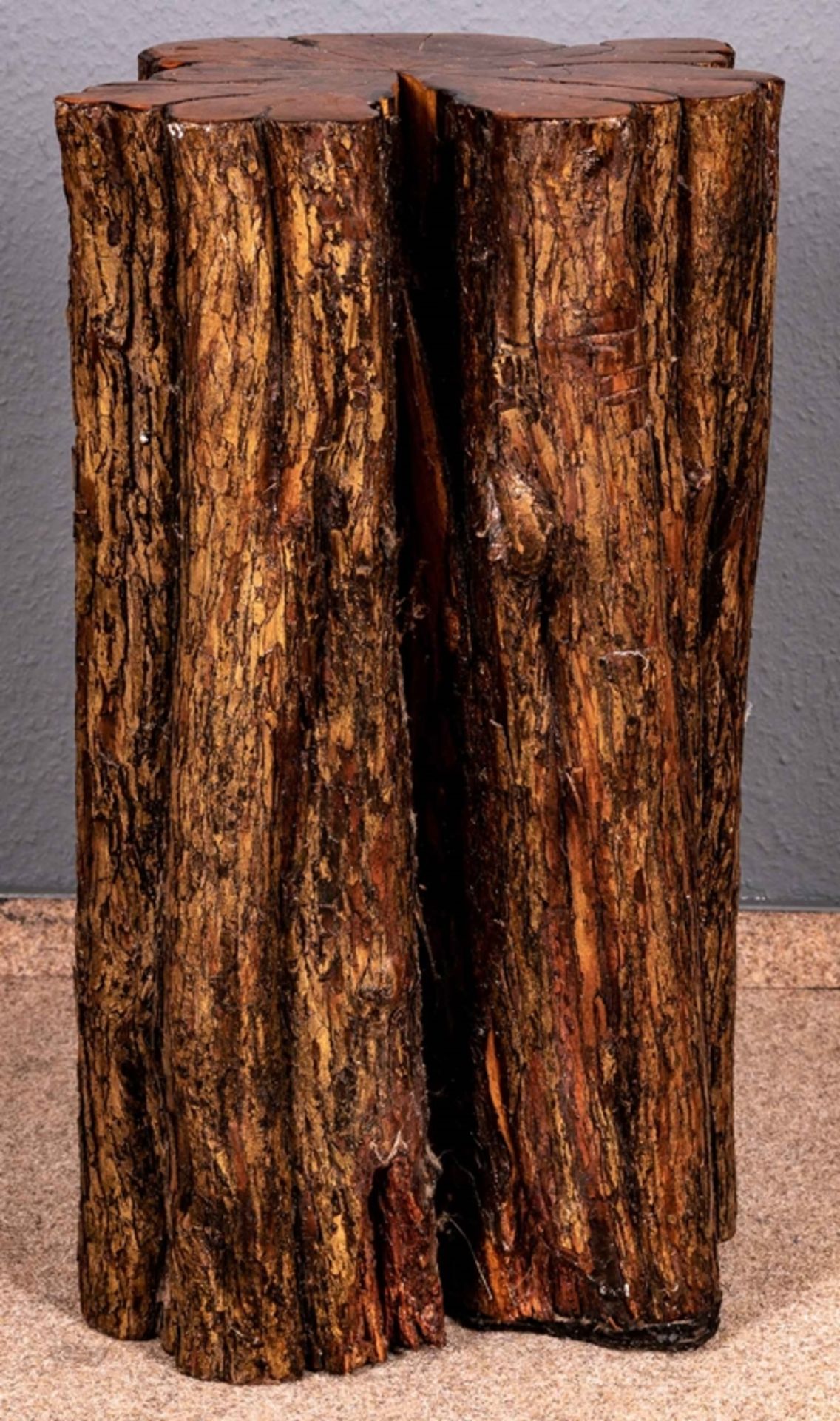 "Redwood"-Stammstück, die obere Schnittfläche geschliffen und lackiert, als Abstellfläche für z. B. - Bild 2 aus 6