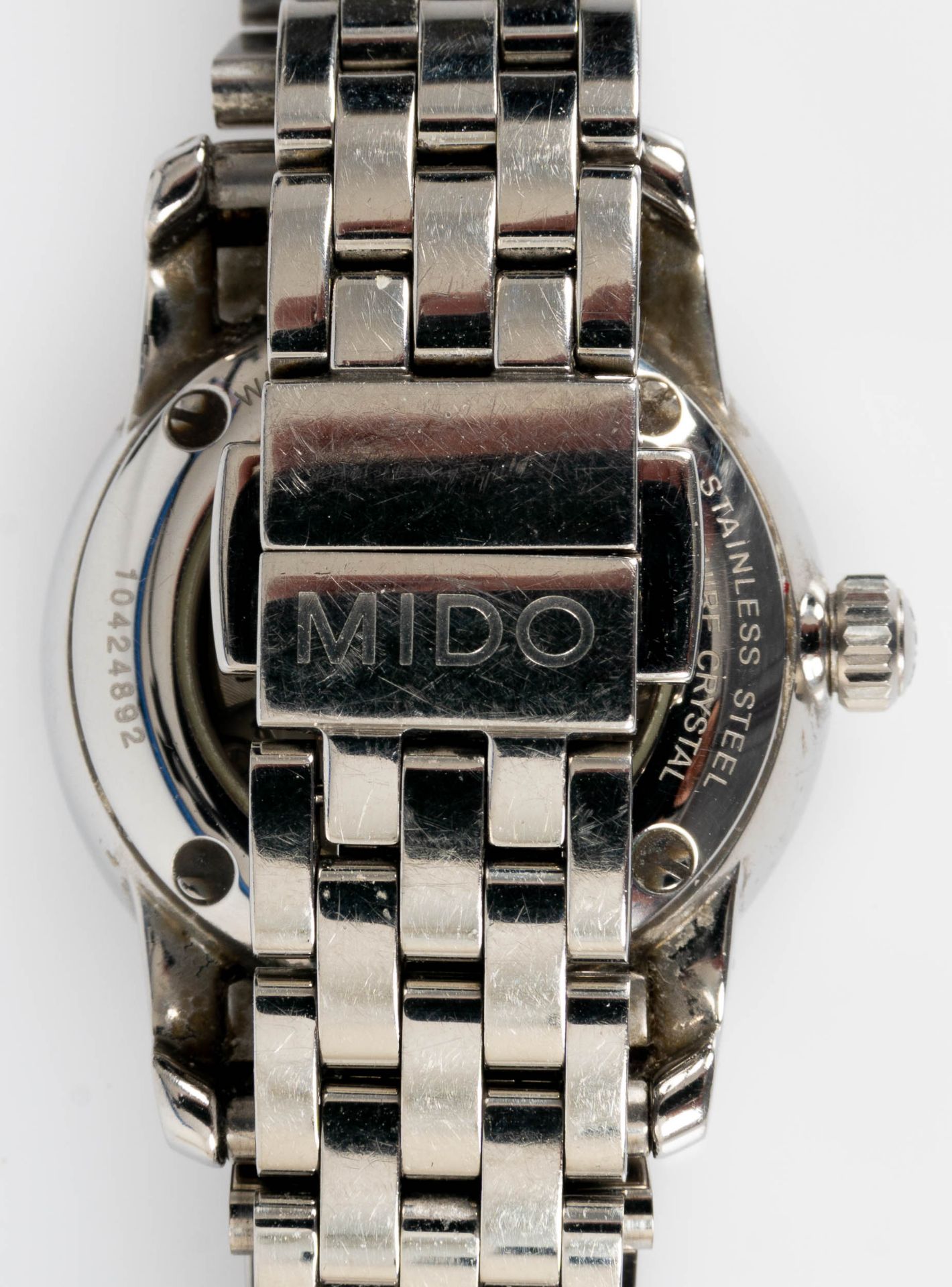 Schwere Schweizer Damenarmbanduhr "MIDO" mit Gliederarmband & Faltschließe aus Edelstahl. Automatik - Bild 7 aus 8