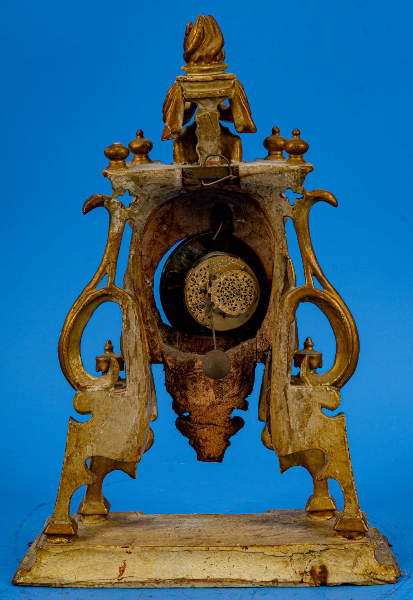 Antiker Taschenuhren - Ständer, Louis XVI, 18./ 19. Jhdt., vollplastisch geschnitzt, teilweise durc - Image 7 of 9