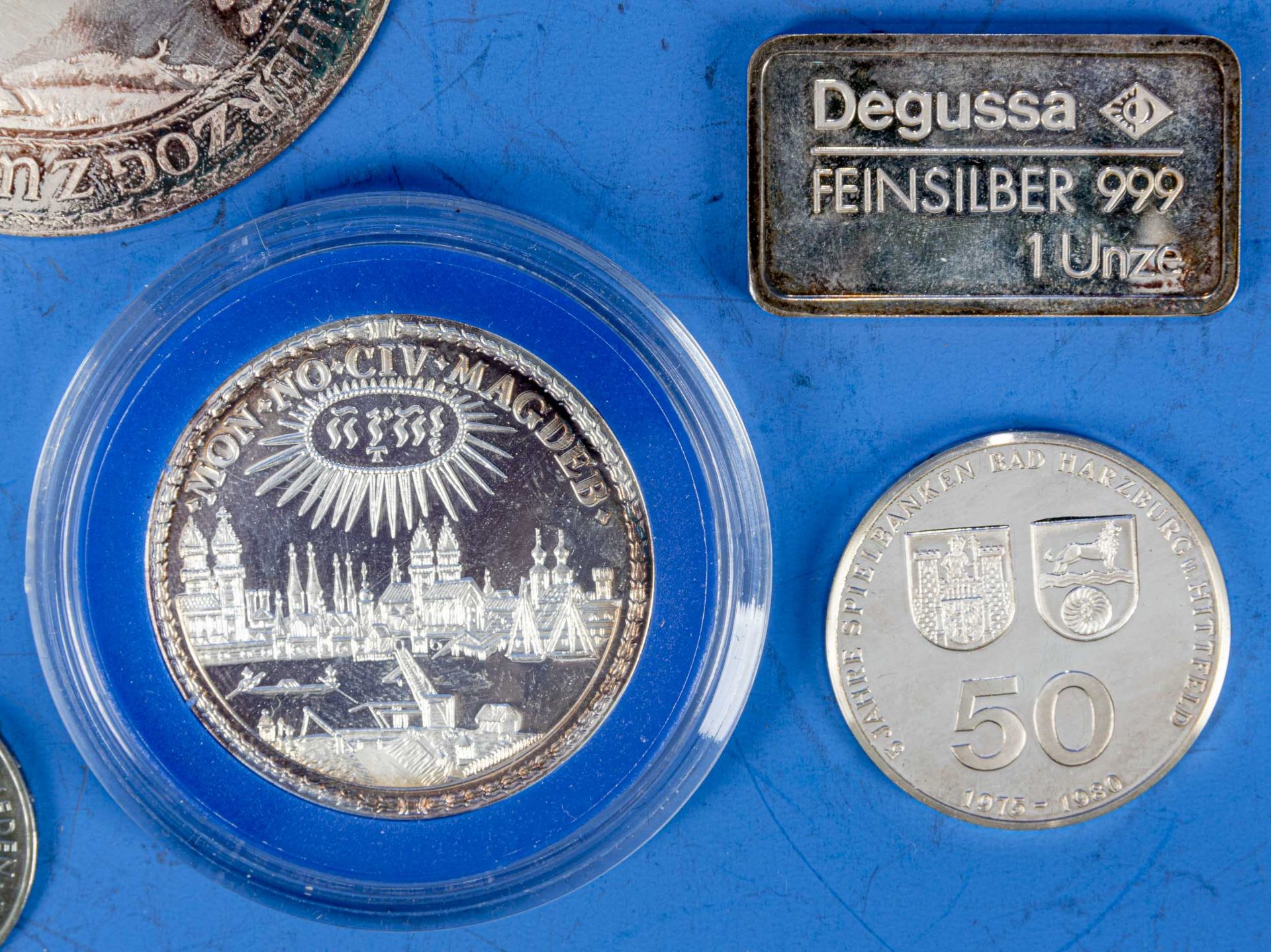 "Gold & Silber" Konvolut, bestehend aus 1x 917er Goldmünze, Türkei, "Piaster Monnaie de Luxe" ( Dur - Image 4 of 10