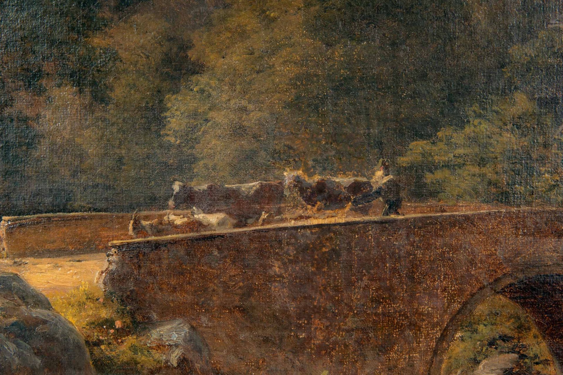 "Burgruine in alpiner Gebirgslandschaft", spätromantisches Gemälde, Öl auf Leinwand, ca. 71 x 100 c - Bild 9 aus 14