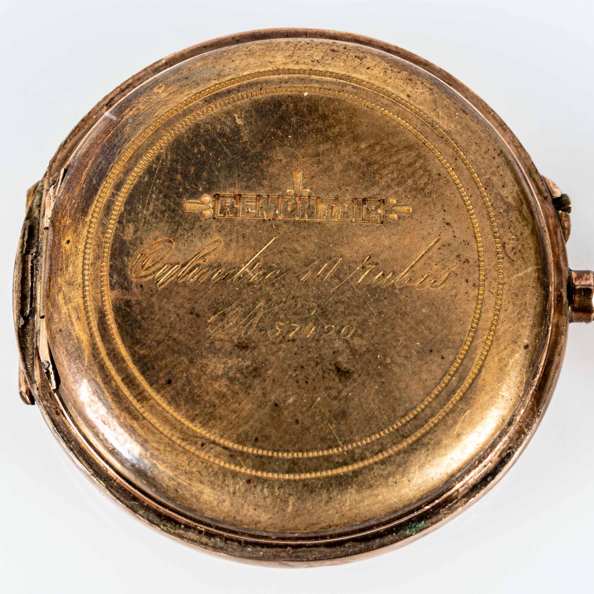 Antike, feine Damentaschenuhr an langer Uhrenkette. Rotgold 14 kt., Uhr um 1890; Durchmesser ca. 2, - Bild 8 aus 13