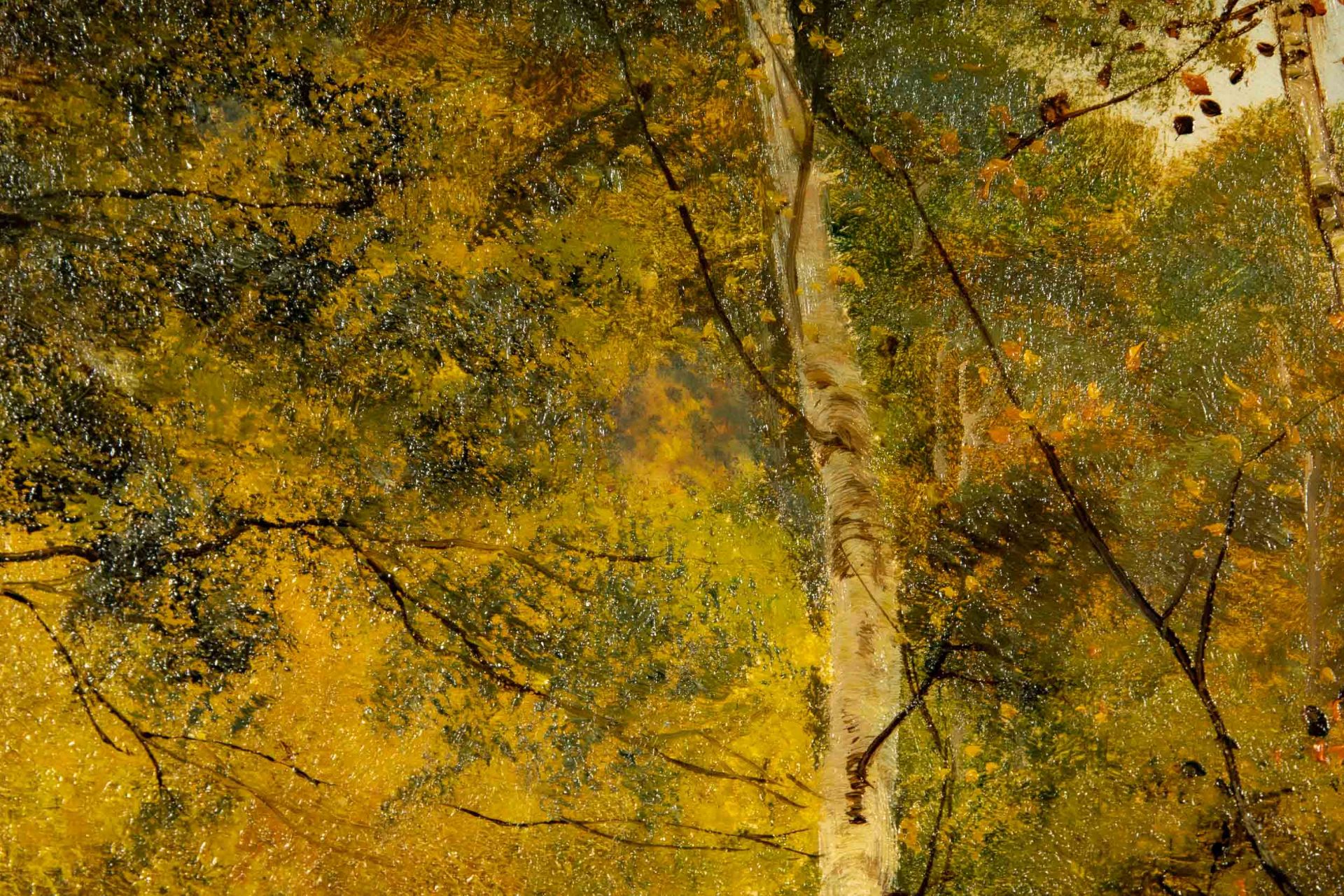 "Sommerlicher Weiher", Gemälde Öl auf Leinwand, ca. 46 x 82 cm, unten links signiert: T. Hines = Th - Image 8 of 16