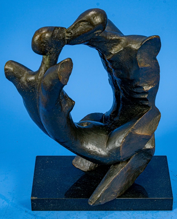 SERGEY MUSAT (geb. 1959 St. Petersburg): "Der Kuss" - dunkelbraun patinierte, modernistische Bronze - Image 4 of 14