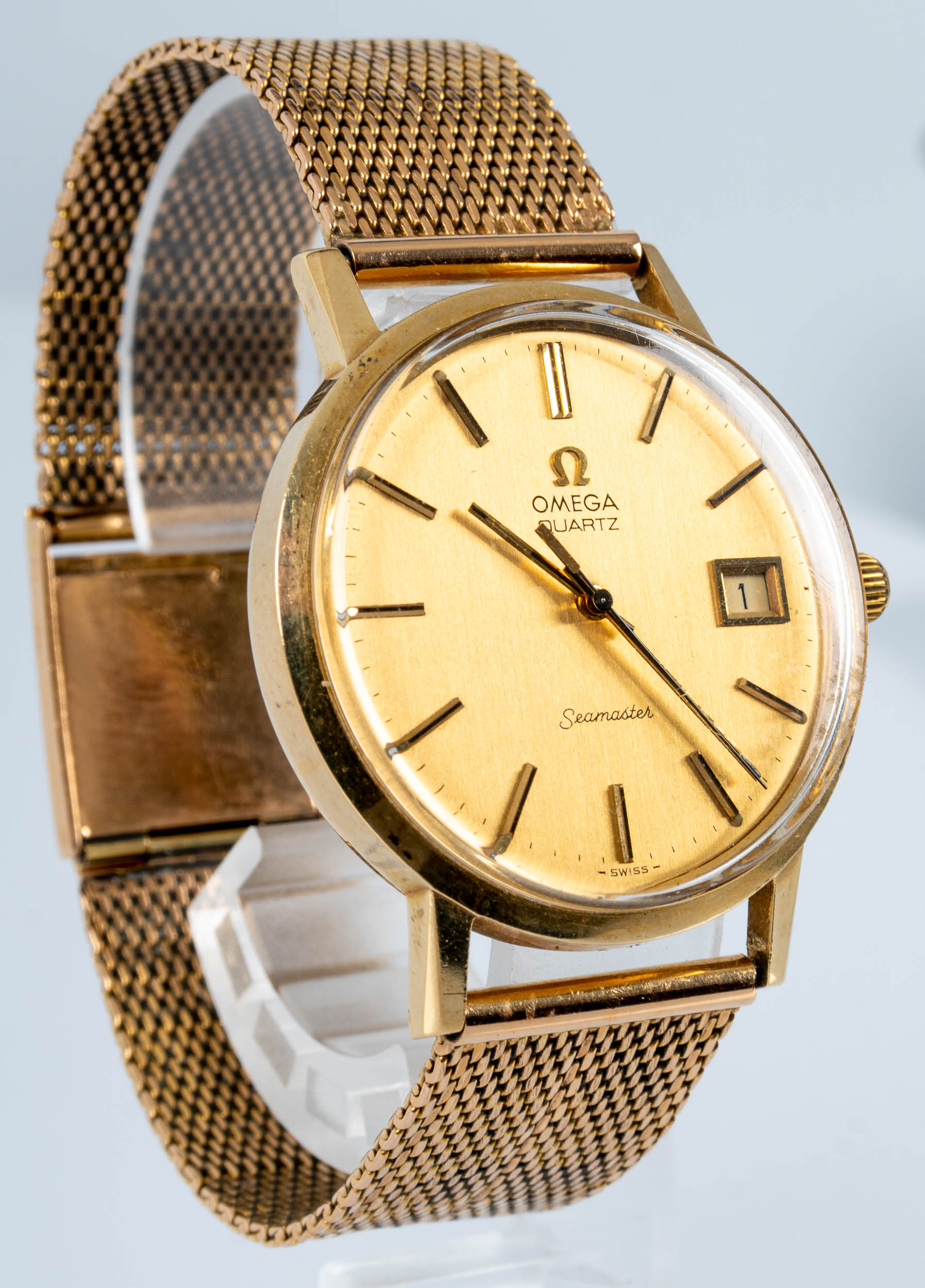 OMEGA SEAMASTER QUARZ Herren Armbanduhr um 1984. Datum auf der "6", Stunden-Indizes, Cal. 1342 - We - Image 2 of 13