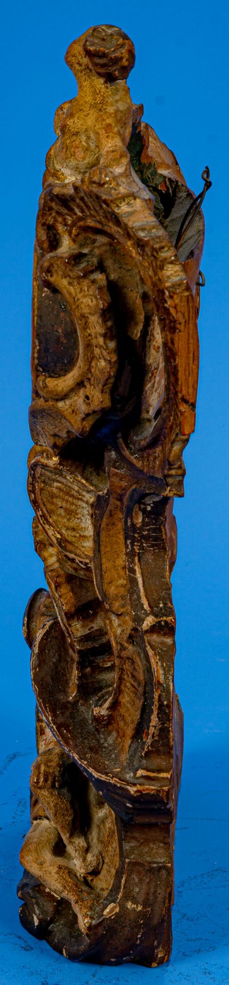 Antiker Taschenuhr - Ständer, süddeutsch, Barock, 18./ 19. Jhdt.; vollplastisch geschnitzt, teilwei - Bild 9 aus 9