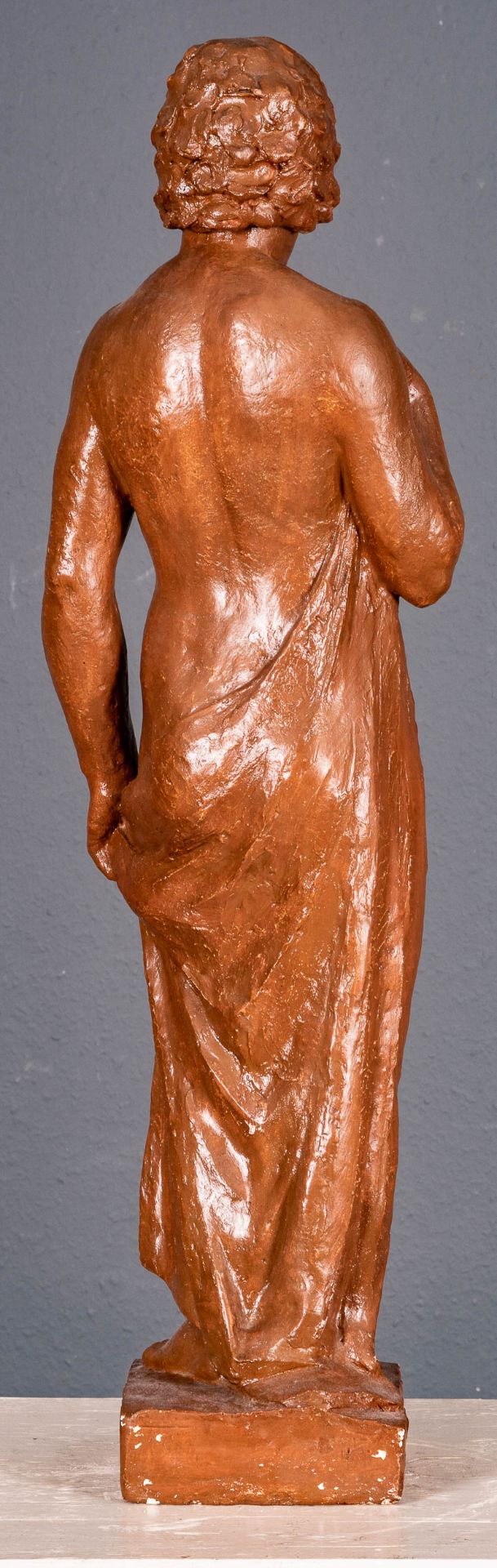 HEINRICH SCHLOTTER: "Die Badende" - Stukko, Standfigur von 1926. Nackte, stehende junge Frau, ihre  - Bild 12 aus 19