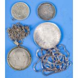 4-teilige Sammlung verschiedener Münzen aus aller Welt, Silber, verschiedene Legierungen, Prägejah
