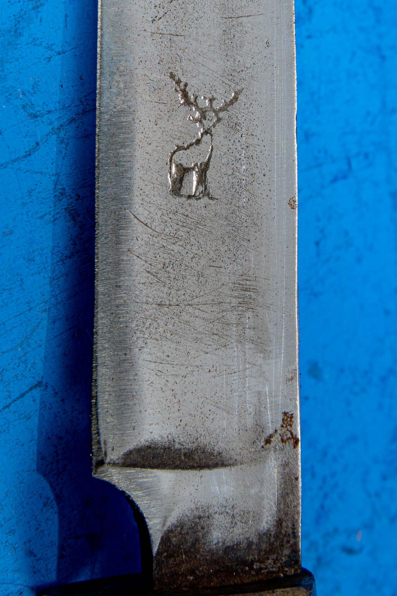 3tlg. Konvolut "Jagdliches", bestehend aus 2 kleinen Messern, Hirschhorngriffe in metallbeschlagene - Bild 8 aus 9