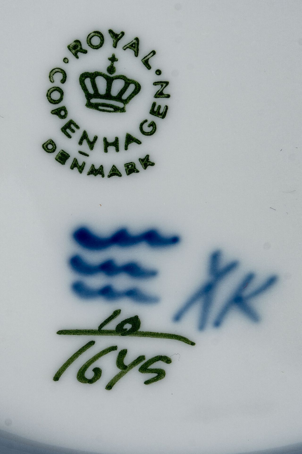 41teiliges Teeservice für 12 Personen, Royal Copenhagen, königlich dänisches Weißporzellan mit blau - Bild 9 aus 9