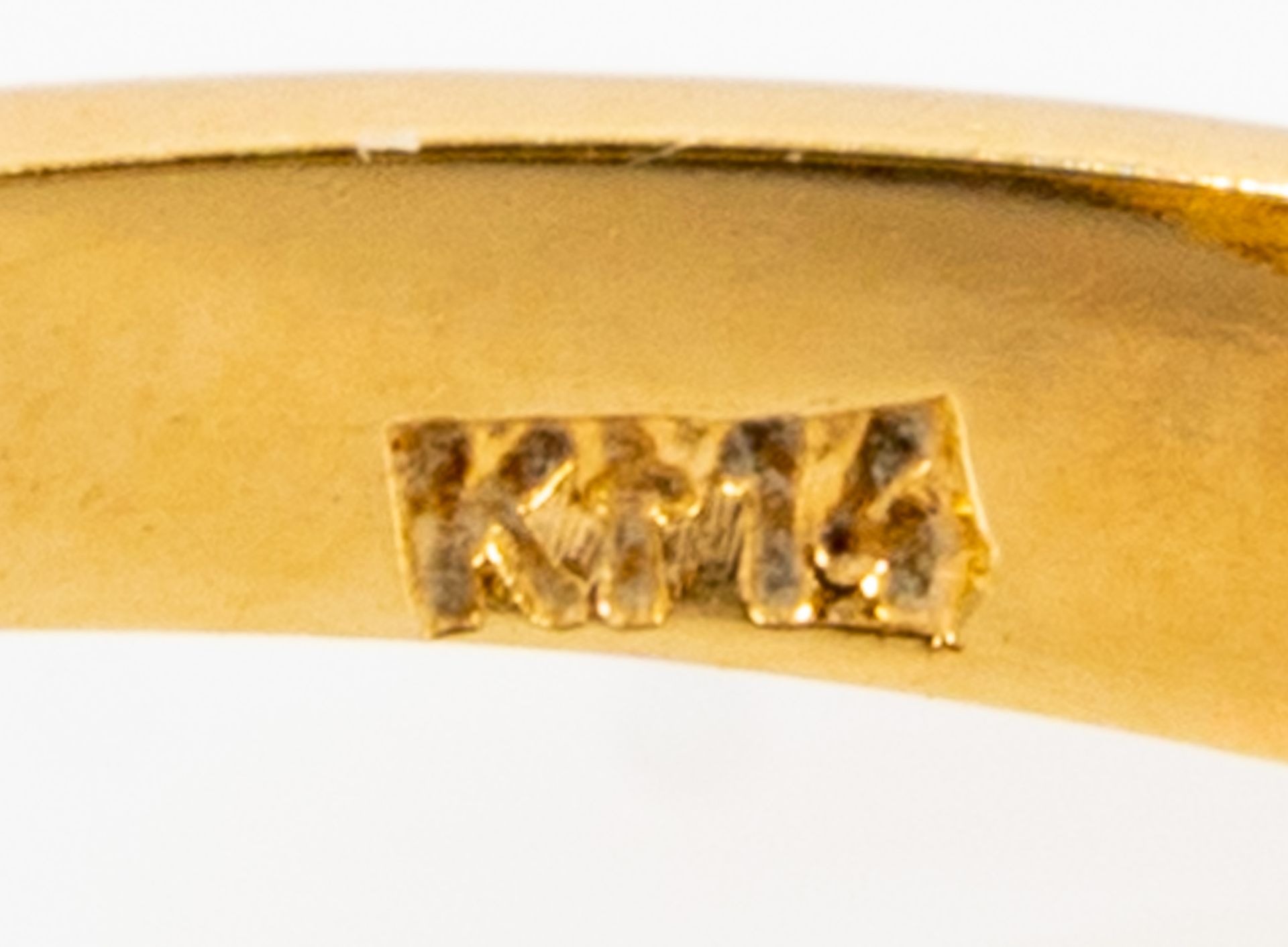 Stilvoller 14 kt. Gelbgold Damenring mit Granatbesatz in Blütenform. Ringinnendurchmesser ca. 16 mm - Image 6 of 6