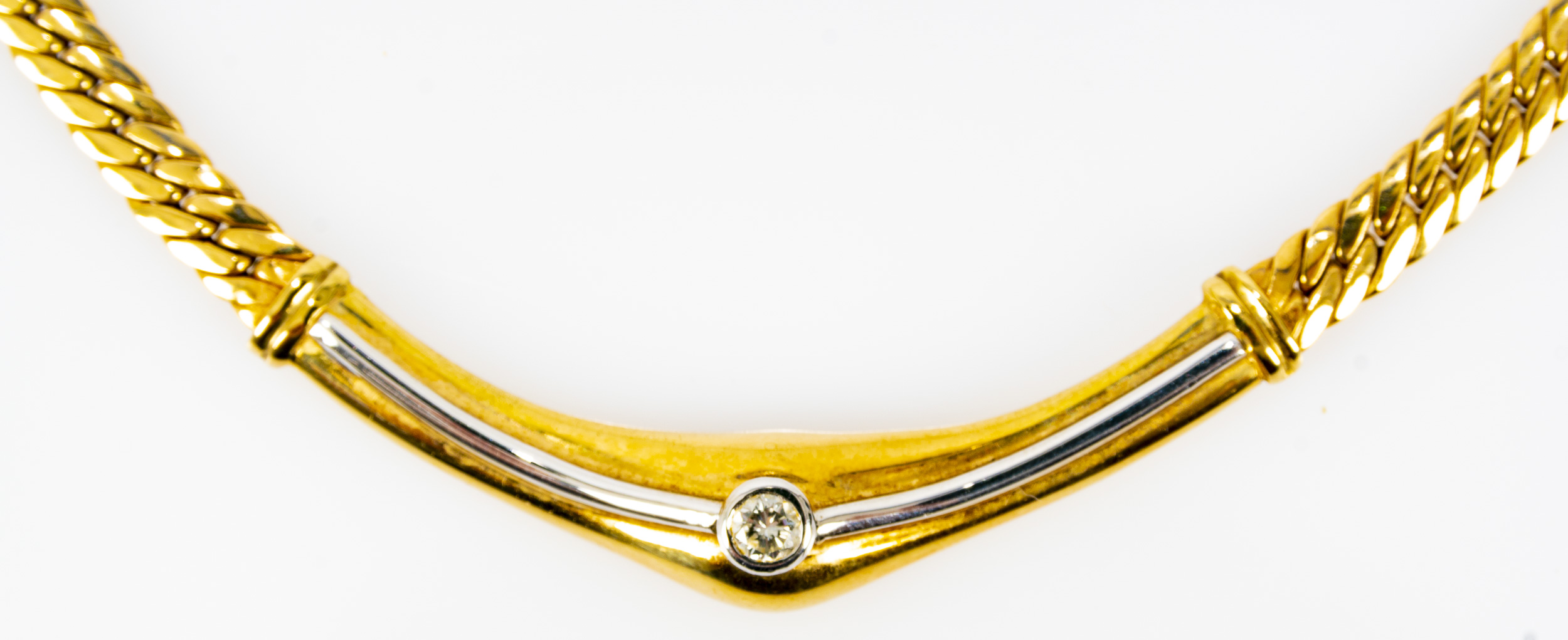 Gliedercollier aus 14 kt. Gelbgold in zeitlos attraktivem Design aus dem Hause "Weiss". Das bogenfö - Image 4 of 10