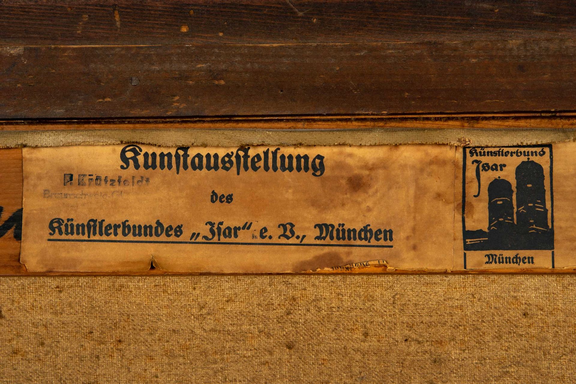 "Abendruhe" Gemälde der wohl 1920er/ 30er Jahre, Öl auf Leinwand, ca. 76 x 85 cm, unten rechts sign - Bild 7 aus 20