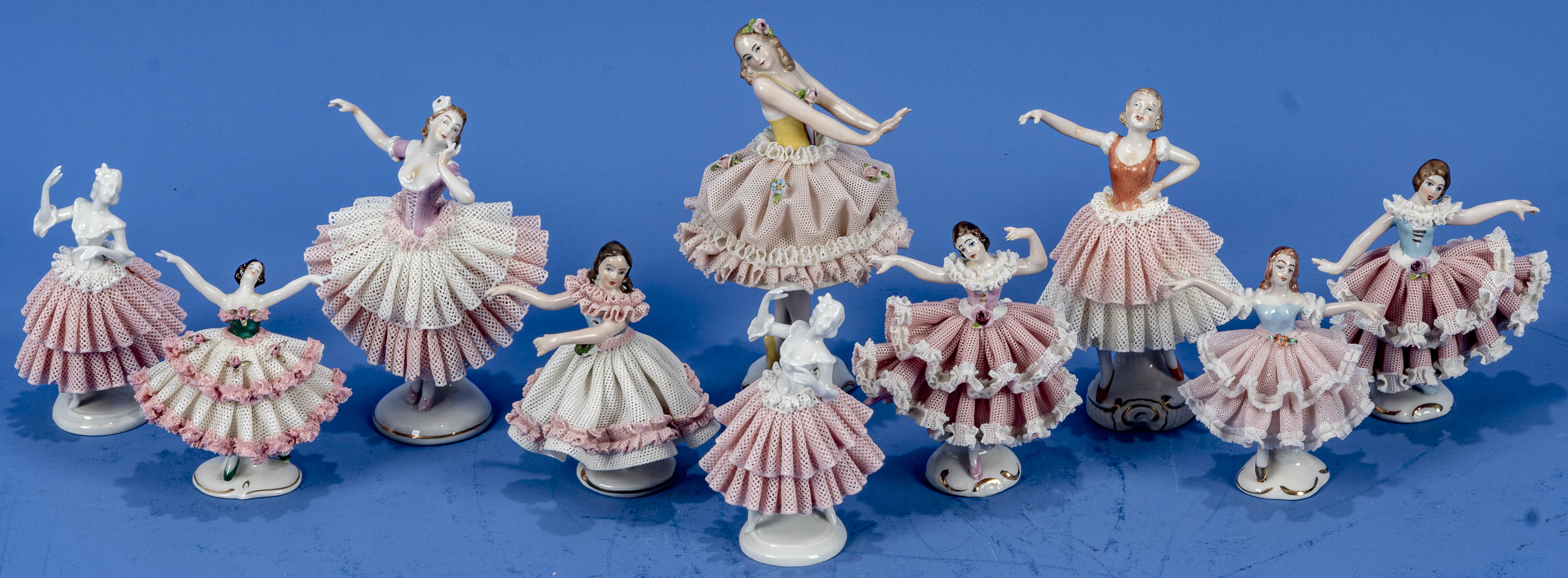 10tlg. Sammlung verschiedener "BALLERINAS", versch. Alter, Größen, Manufakturen & Erhalt.