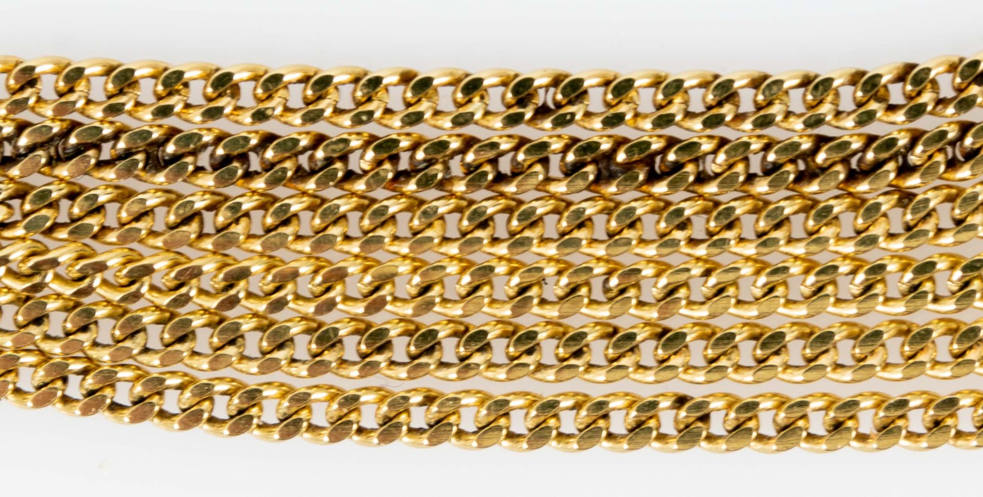 585er Gelbgold Gliederkette/ Halskette, ca. 42 cm Länge, schöne Erhaltung, ca. 6 gr. - Image 3 of 4