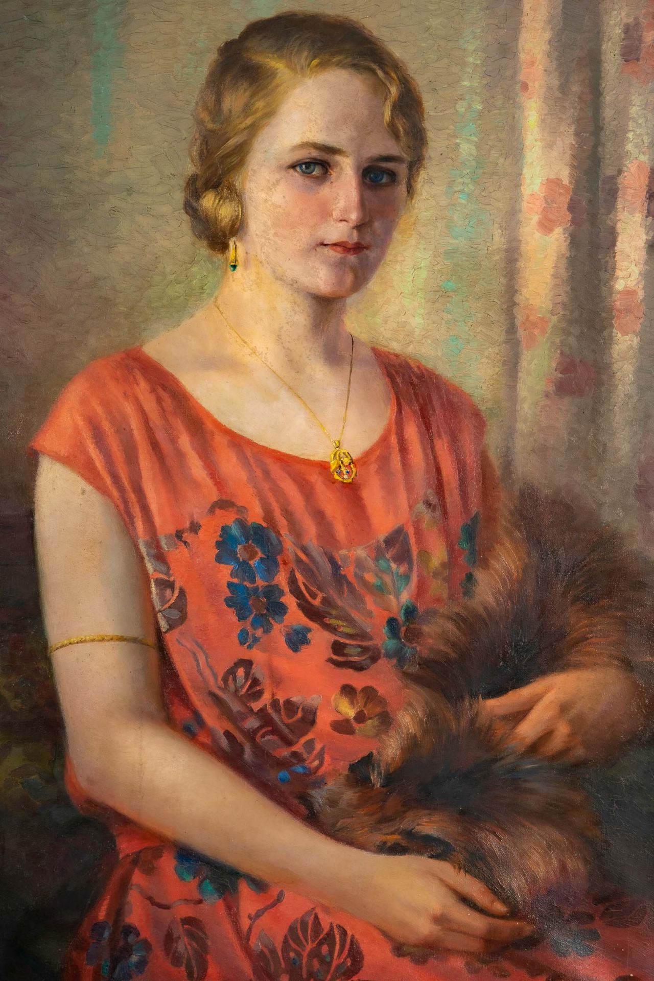 "Porträt einer jungen Dame", Gemälde Öl auf Leinwand, unten links signiert & datiert: "Franz Xaver  - Bild 3 aus 9