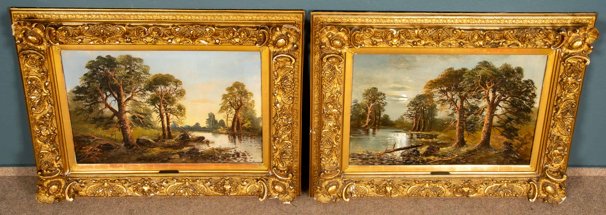 Paar dekorativer Historismus-Goldstuckrahmen um 1900; Falzmaße je ca. 54 x 81 cm, max. Außenmaße je - Image 2 of 17