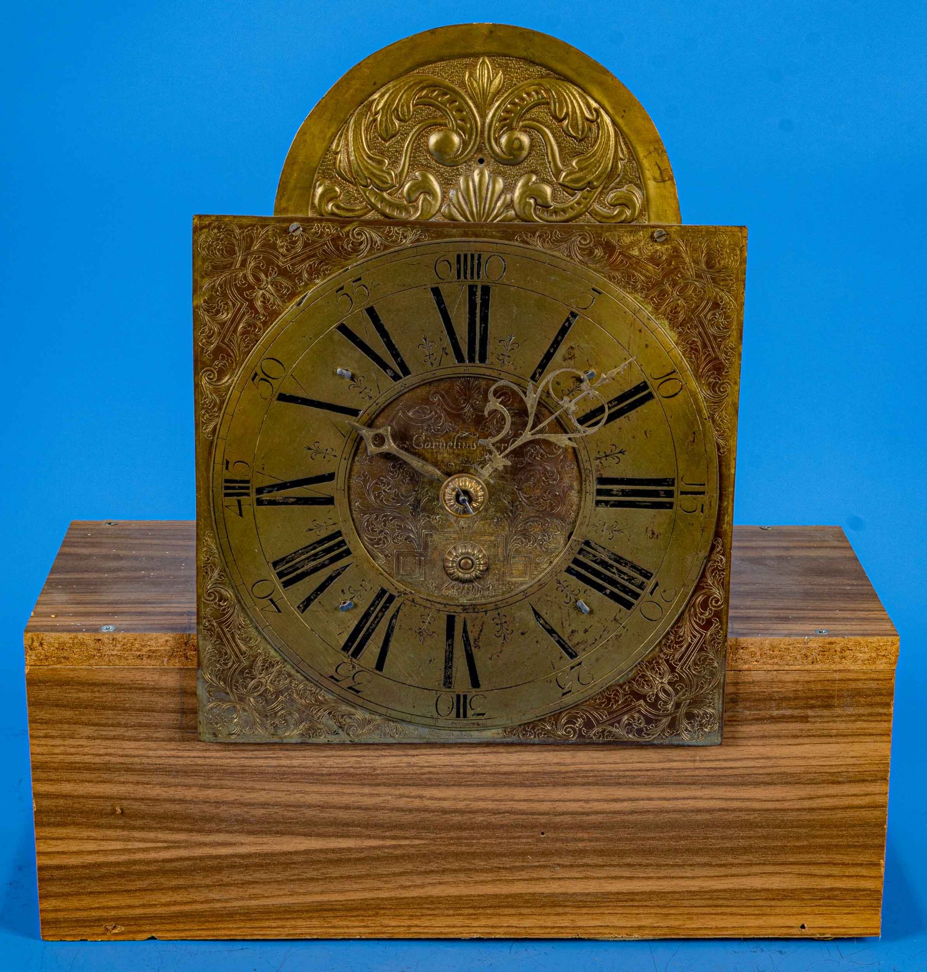 Antikes Standuhren-Uhrwerk, auf dem Ziffernblatt bez.: "Cornelius Lerp Regenspurg". 2. Drittel 18.  - Bild 2 aus 12