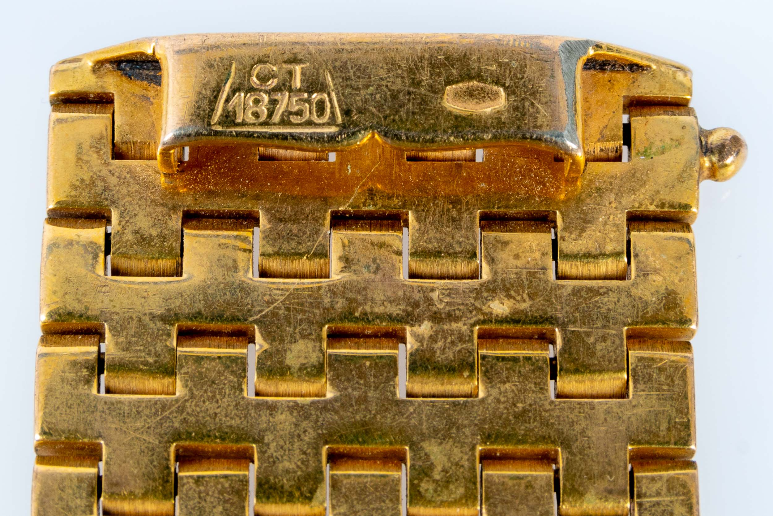 Sehr breites "Panzer" Armband/ Gliederarmband aus 18 karätigem Gelbgold mit Kastenschloss & Sicherh - Image 9 of 13