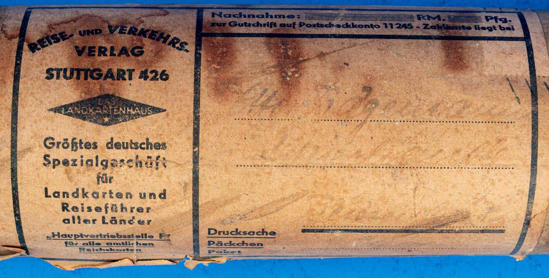 "LUFTNAVIGATIONSKARTE" der deutschen Luftwaffe um 1938; ca. 54,5 x 67 cm, Erhaltungsmängel, Randsc - Image 11 of 11