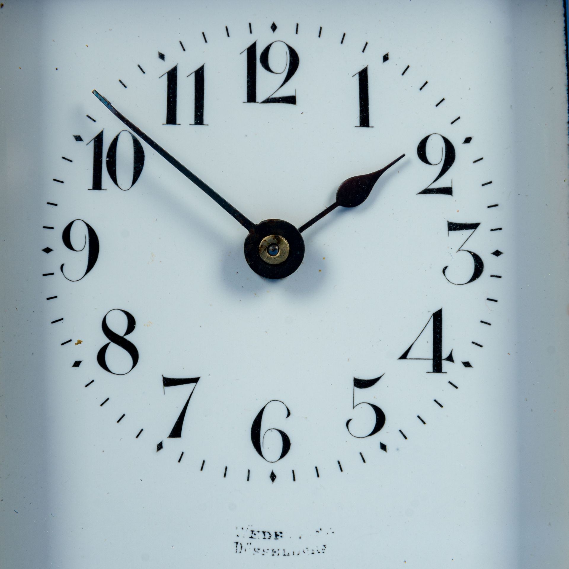 Antike französische Reiseuhr, sogen. "Carriage Clock", rundum verglastes Messinggehäuse, arabische  - Bild 4 aus 10