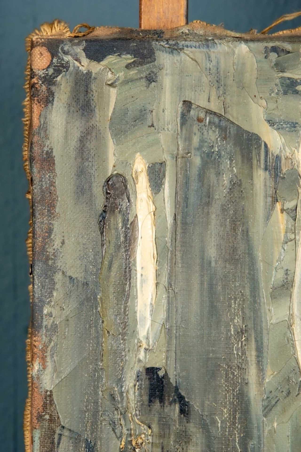 "Dame in grünem Kleid", Gemälde, Öl auf Leinwand, unten links monagrammiert: EWJ = Erik William Joh - Bild 5 aus 8