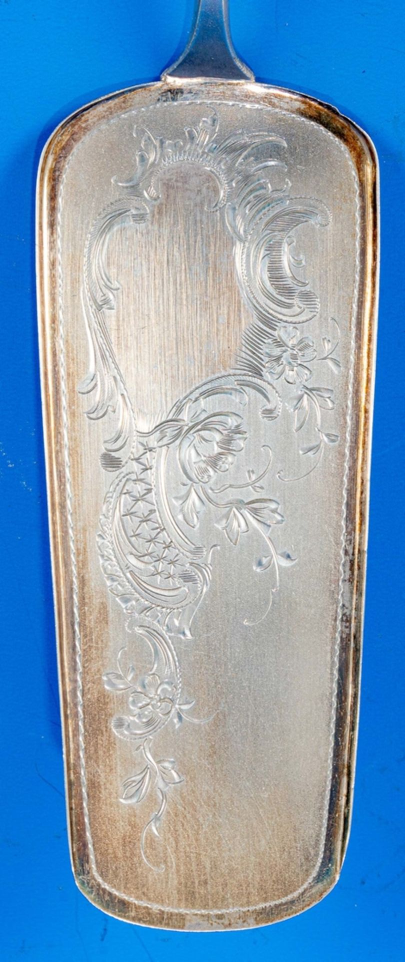 Antiker Tortenheber/ Pastetenheber, 800er Silber massiv, Anfang 20 Jhdt., Länge ü. A. ca. 24,5 cm,  - Bild 4 aus 6