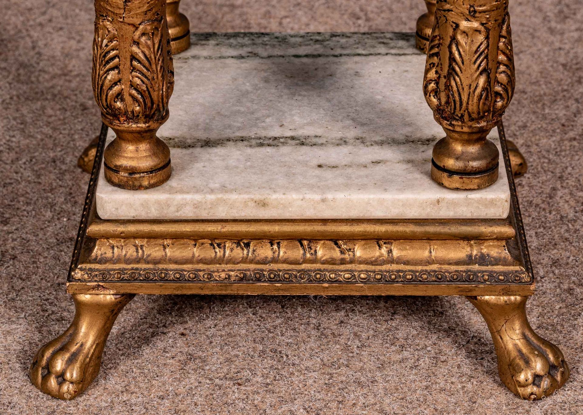 Zeitlos elegantes Säulentischchen, Empire - Stil, 20./ 21. Jhdt., goldfarben lackiertes Tischchen m - Bild 7 aus 7