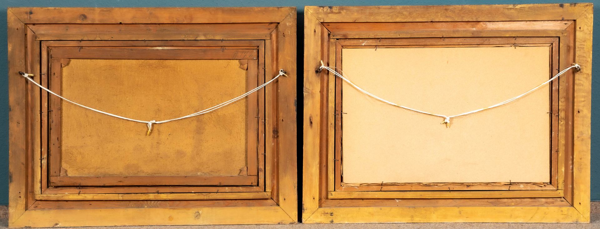 Paar dekorativer Historismus-Goldstuckrahmen um 1900; Falzmaße je ca. 54 x 81 cm, max. Außenmaße je - Bild 17 aus 17