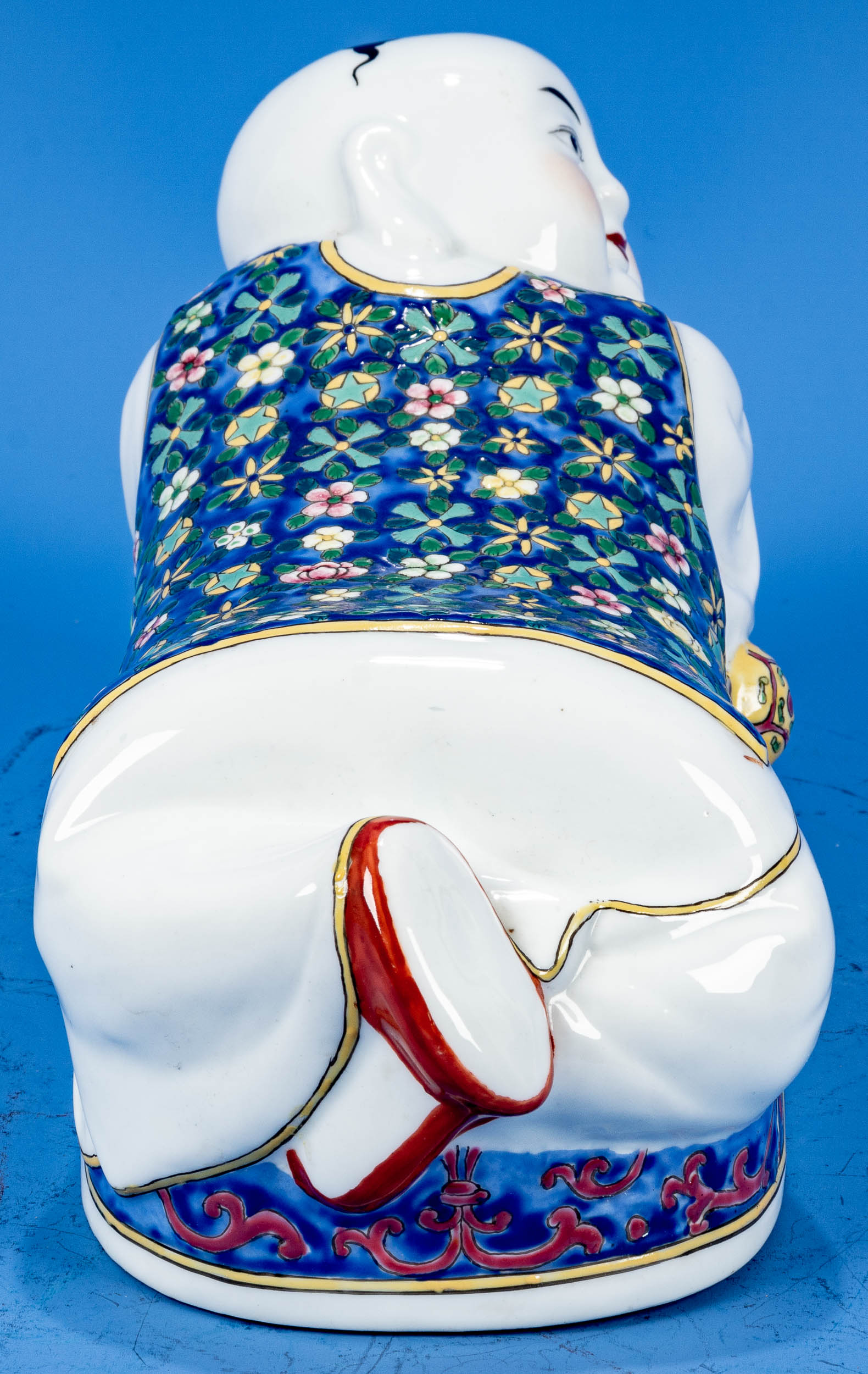 "Nackenstütze", -kissen in klassischer Formgebung eines auf dem Bauch liegenden Buddhas. Mit polych - Image 5 of 7