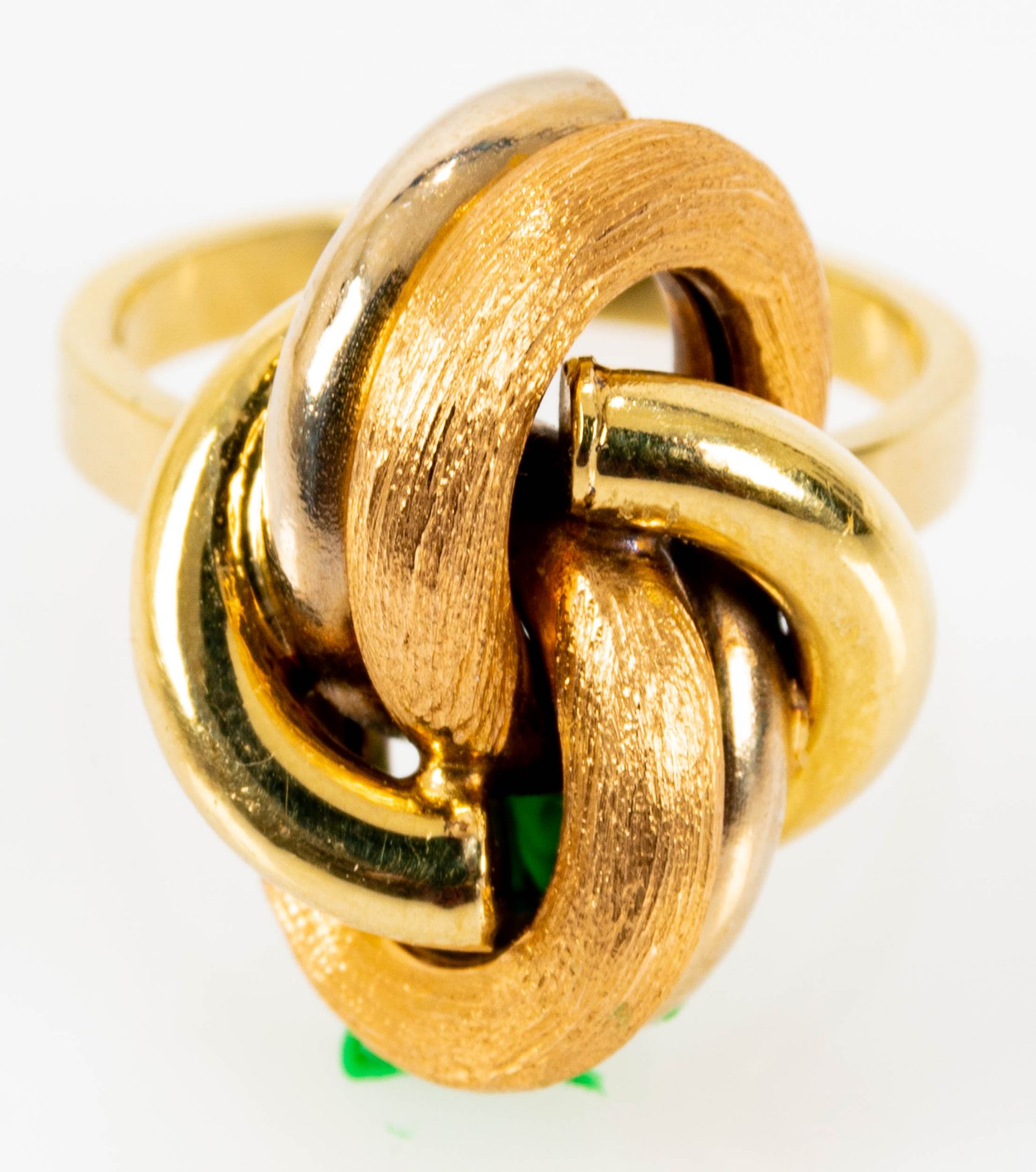 Extravaganter 585er Gold Damenring, der Ringkopf in Form verschlungener, gebogener, unterschiedlic - Image 2 of 5