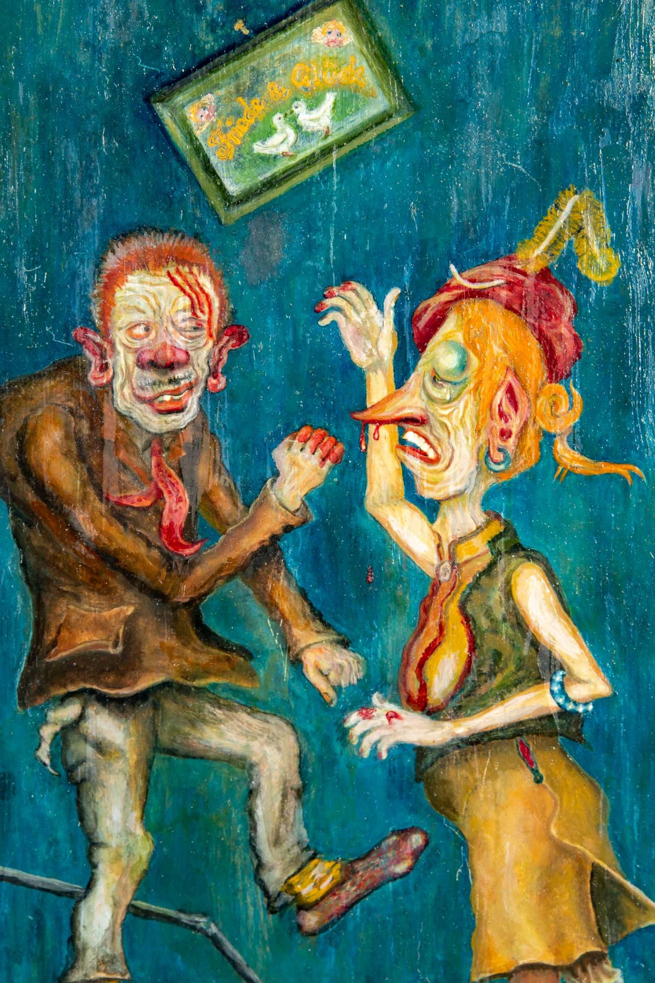 "Das unselige Ehepaar Weiland" (in meiner Erinnerung), Karikatur eines zänkischen Ehepaares, über i - Image 3 of 7