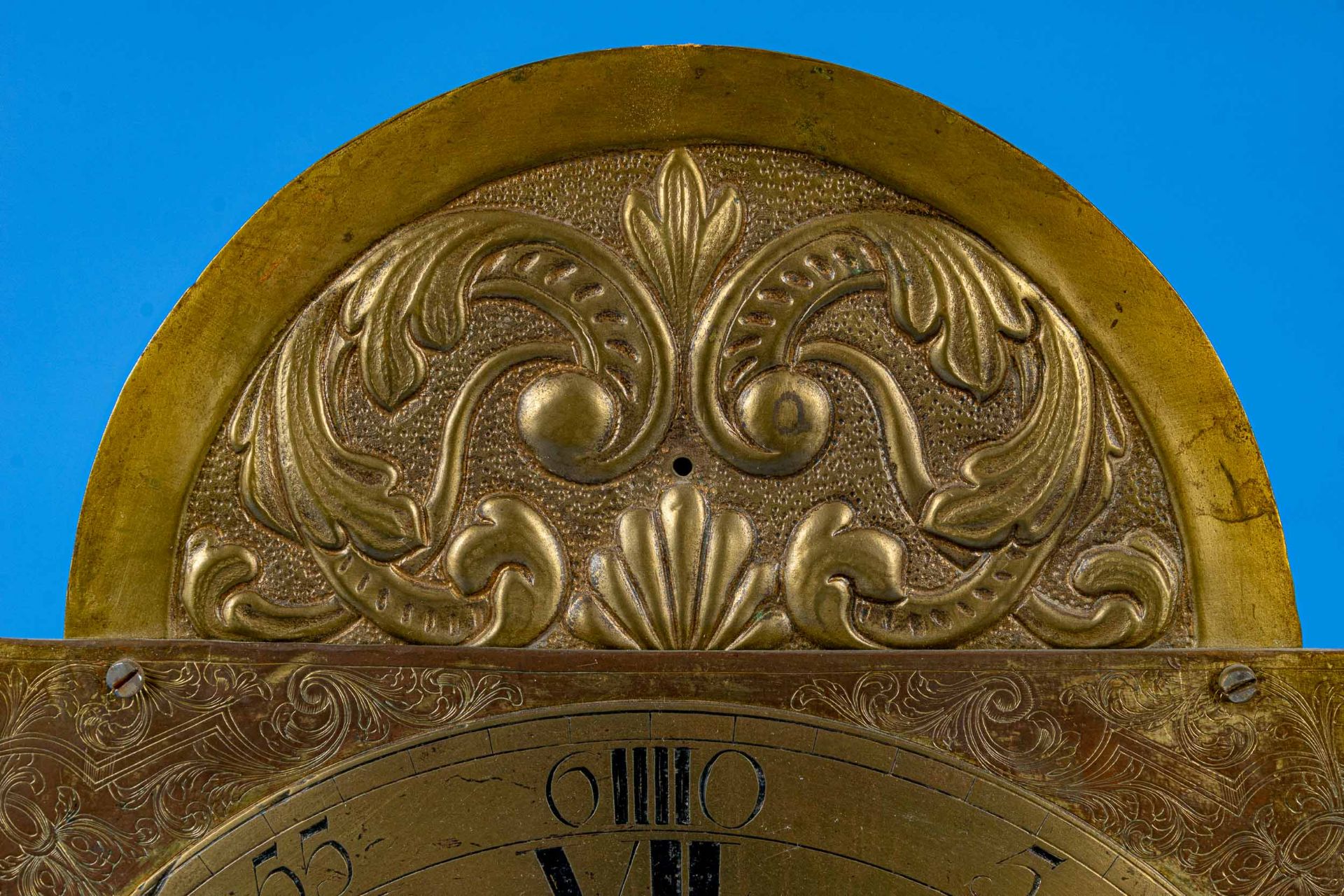 Antikes Standuhren-Uhrwerk, auf dem Ziffernblatt bez.: "Cornelius Lerp Regenspurg". 2. Drittel 18.  - Bild 4 aus 12