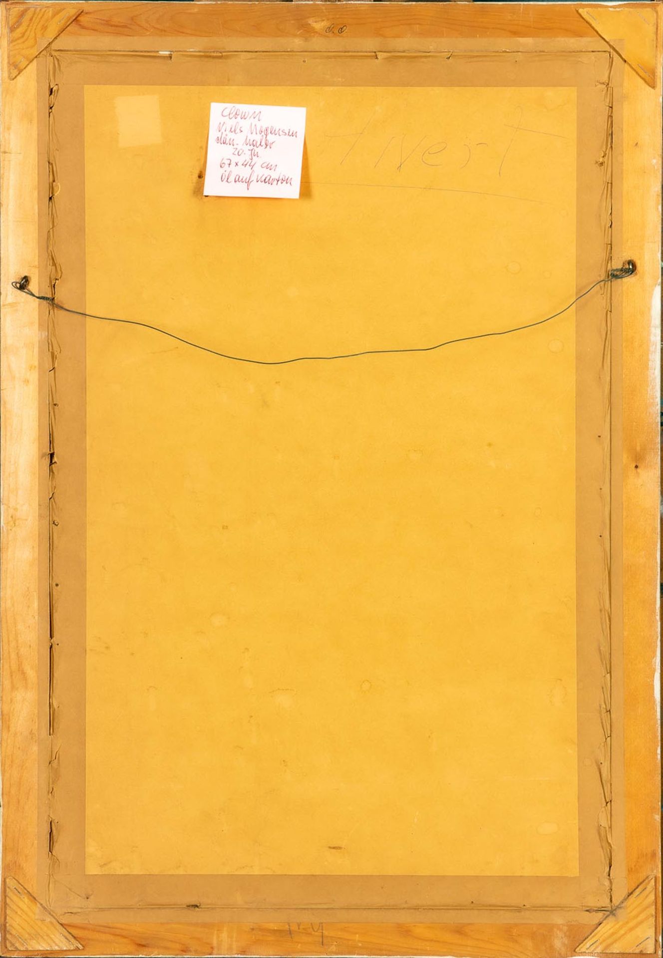 "CLOWN" Gemälde Öl auf Karton, ca. 67 x 44 cm, signiert....Mogensen = Niels Mogensen ( 1903 - 196 - Image 7 of 8