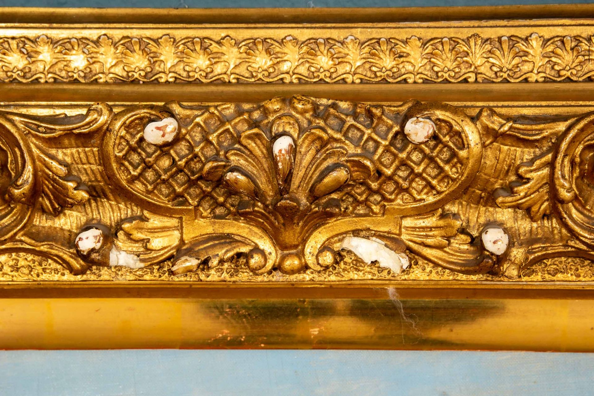 Paar dekorativer Historismus-Goldstuckrahmen um 1900; Falzmaße je ca. 54 x 81 cm, max. Außenmaße je - Bild 10 aus 17