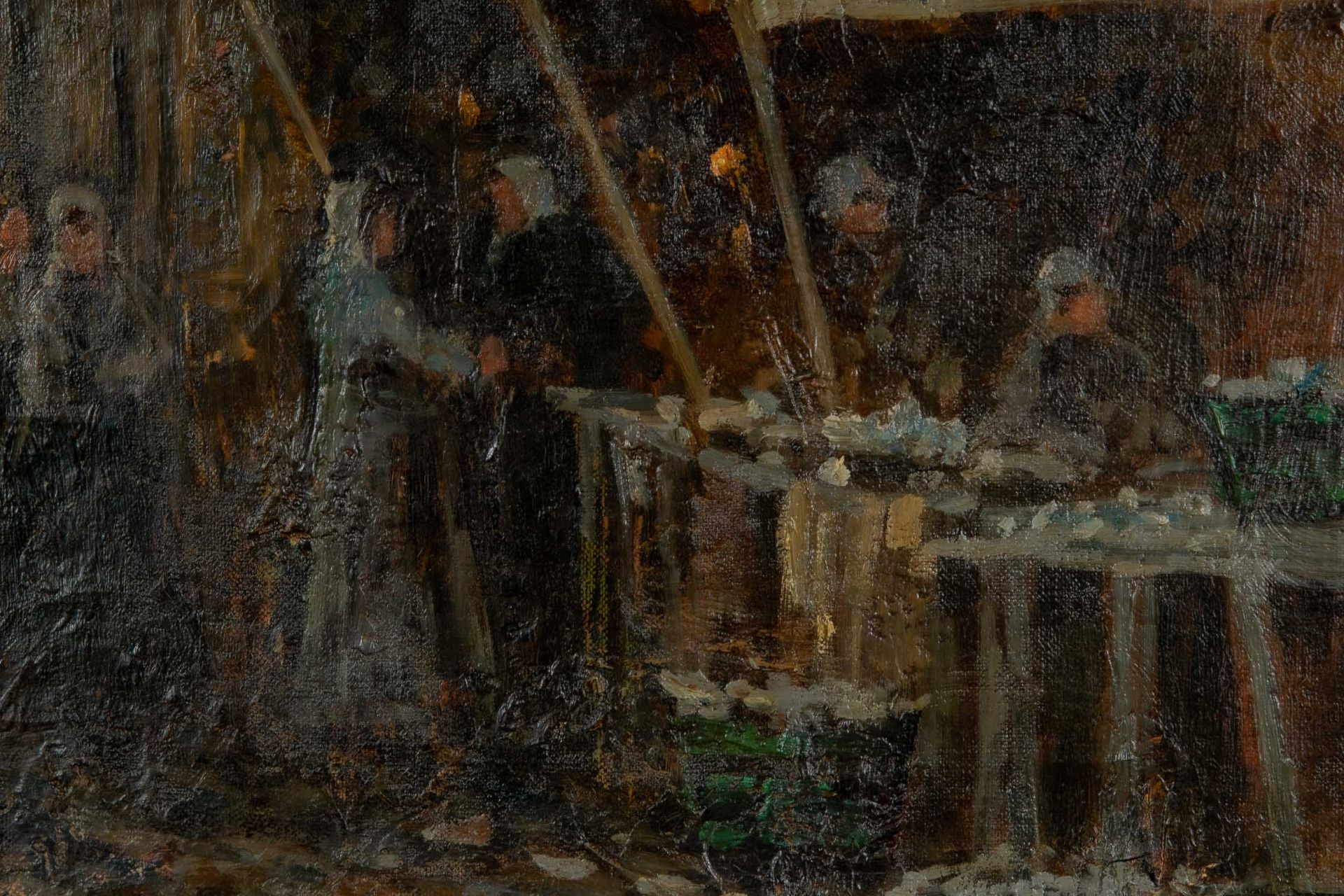 "Holländisches Markttreiben", Gemälde Öl auf Leinwand, unten rechts signiert: "J. Bodenstein" = Max - Image 7 of 11