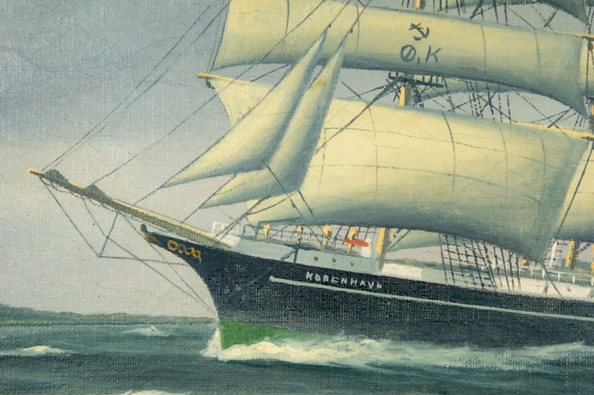 Kapitänsbild der stählernen Fünfmastbark "KOBENHAVN", einem dänischen Segelschulschiff, welches 192 - Image 4 of 12