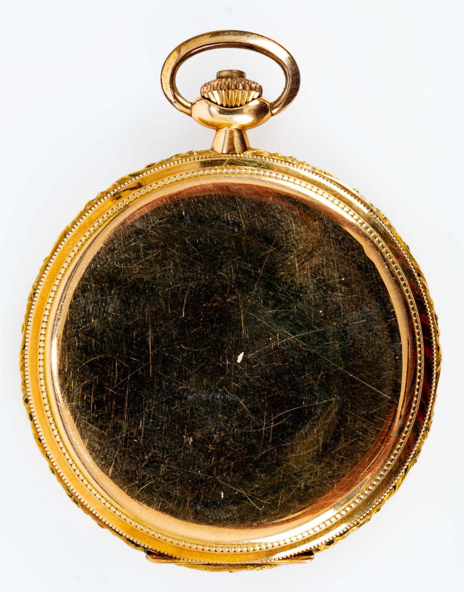 "Chronometre Geniale", goldene Herren - Sprungdeckeltaschenuhr; Ziffernblatt mit arabischen Zahlen, - Bild 7 aus 9