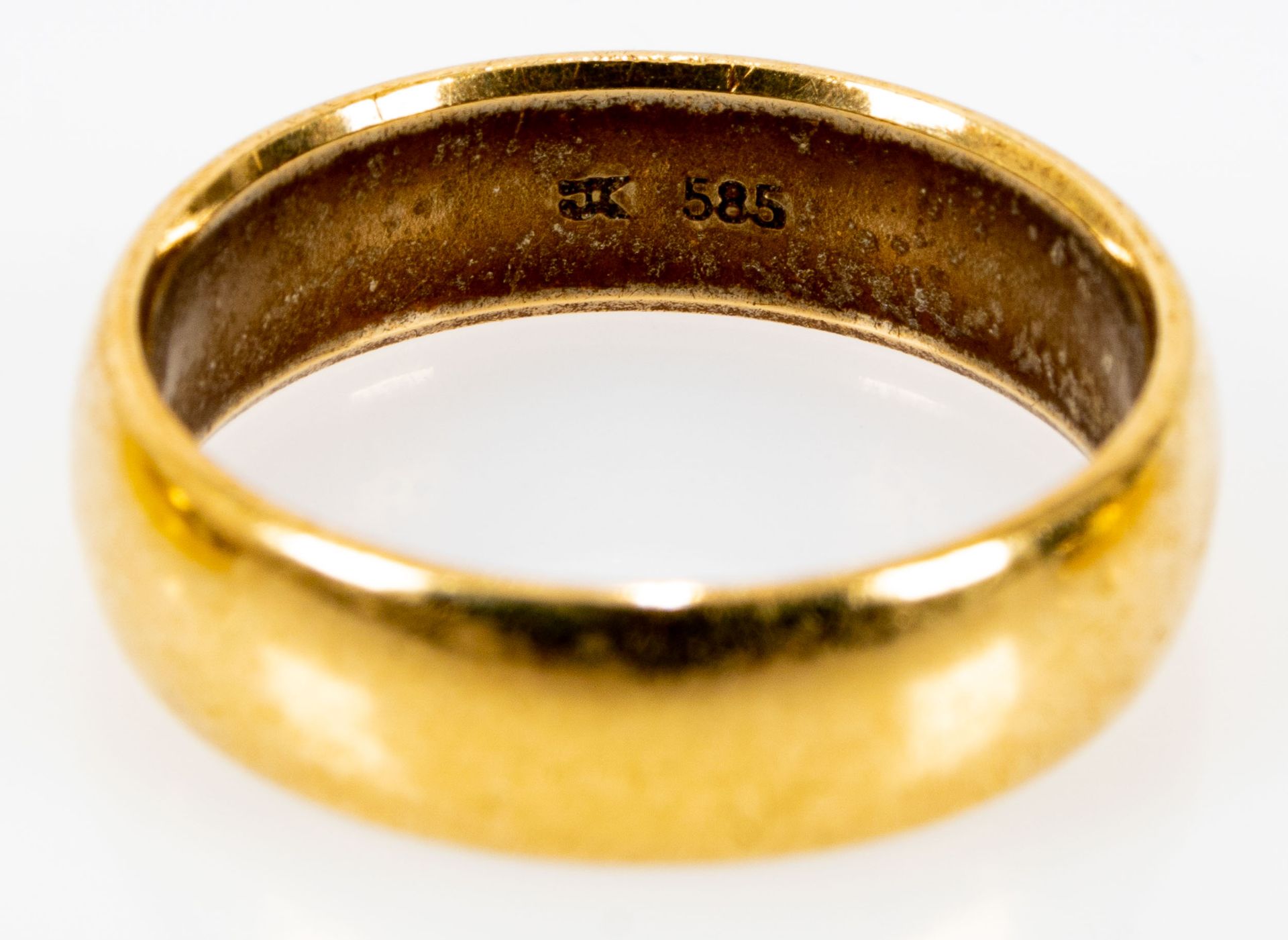 4tlg. Konvolut schlichter 585er Gelbgold ( Ehe-) Ringe, Ringinnendurchmesser ca. 18/ 19/ 20/ 21 mm; - Bild 7 aus 9