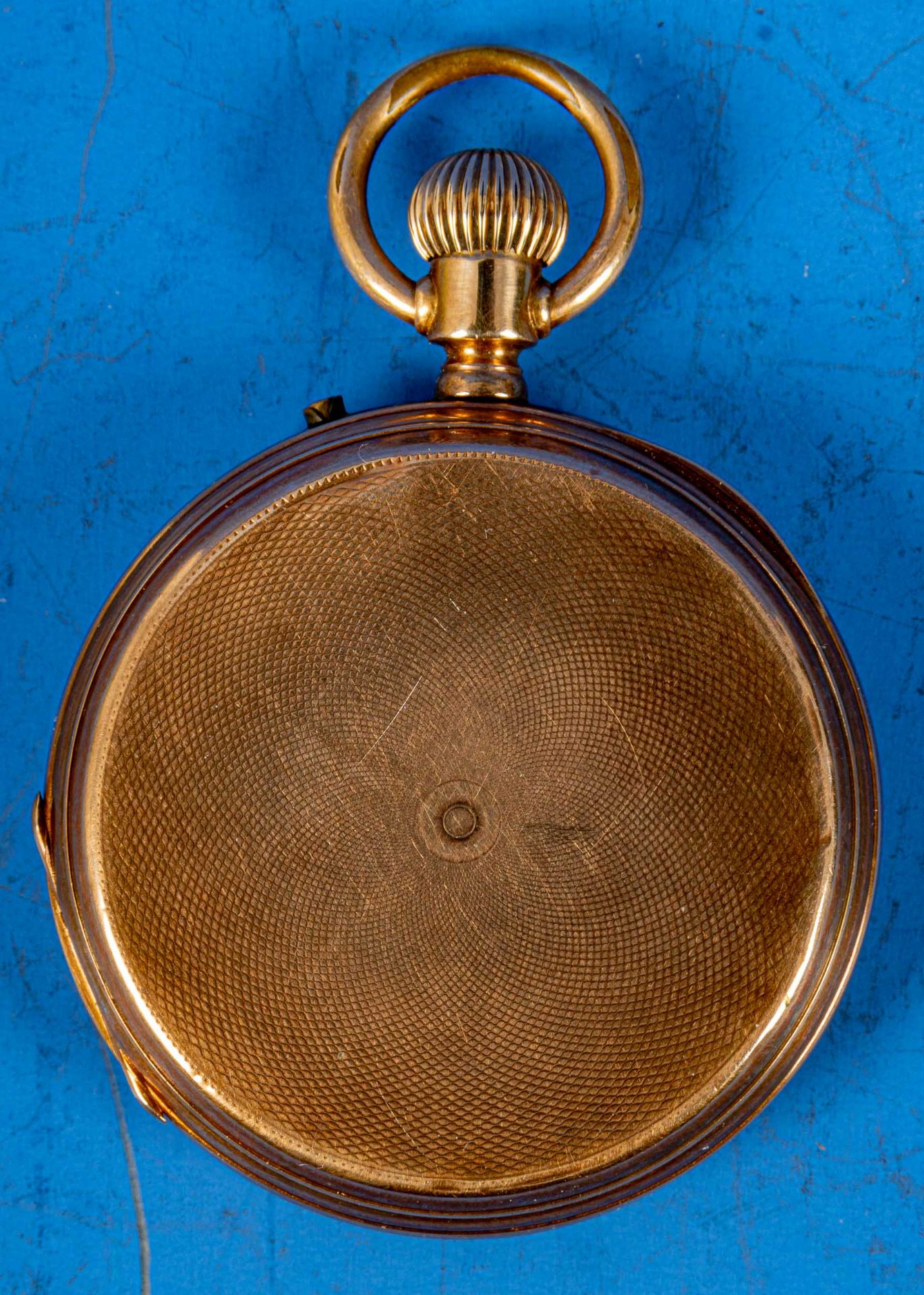 Antike Sprungdeckeltaschenuhr um 1900, vergoldeter Staubdeckel, Glas defekt, Werk ungeprüft, Gehäus - Bild 6 aus 15