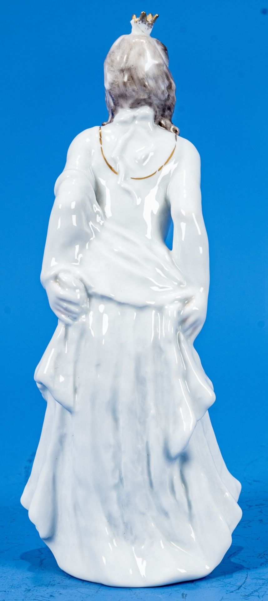"Die Froschkönigin", polychrom staffierte Weißporzellanfigur der Manufaktur Rosenthal, Modellno. 17 - Bild 5 aus 8