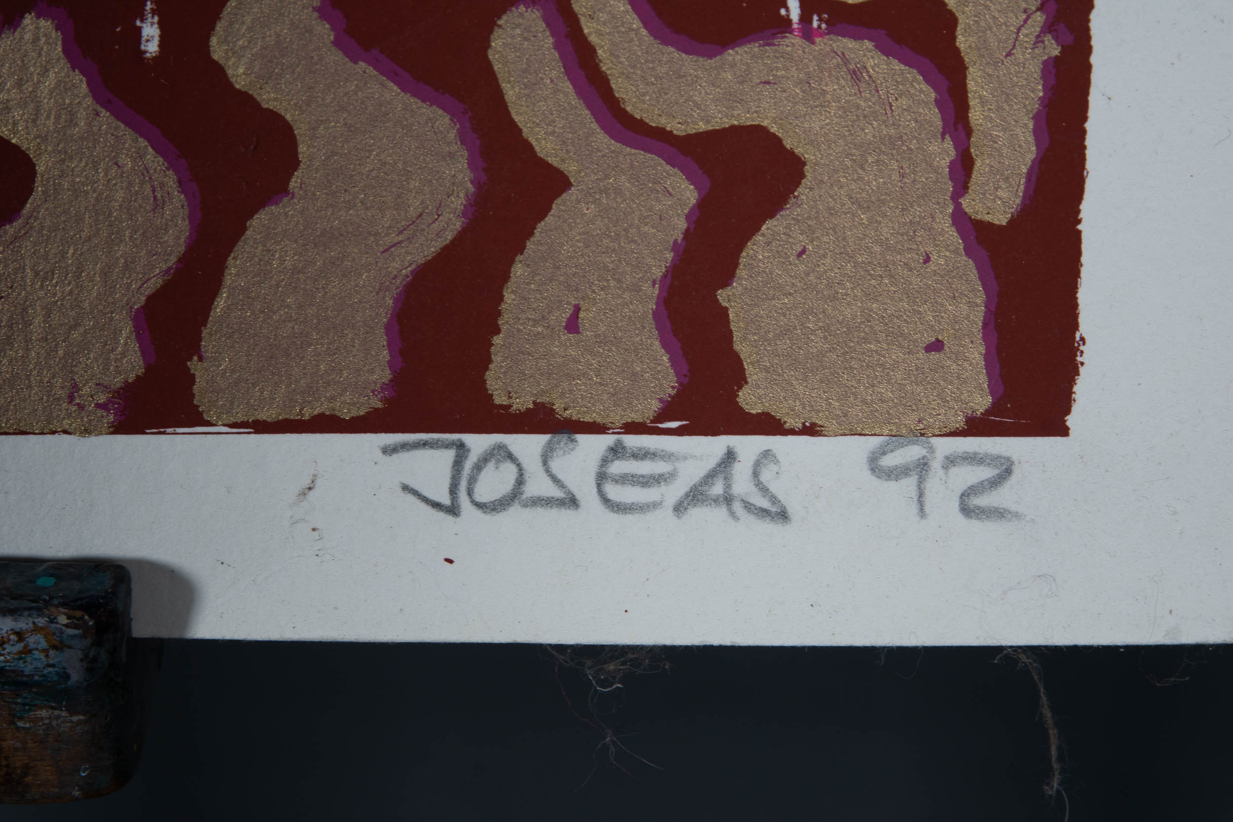 "Ohne Titel", Erstabzug eines mehrfarbigen, multiplen Siebdrucks des Künstlers JOSEAS ( eigentlich - Image 8 of 11