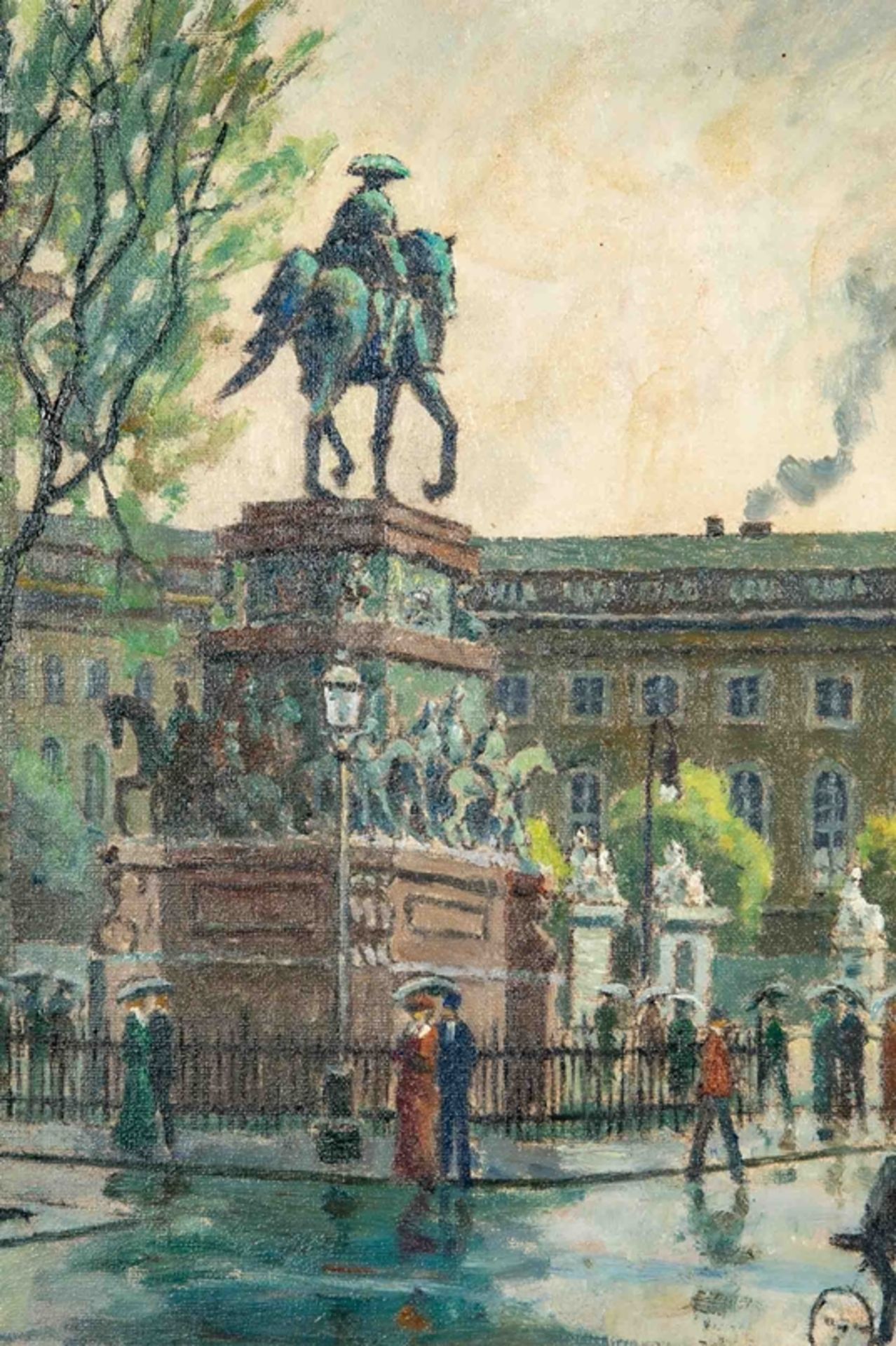 "Berlin - Unter den Linden", Gemälde Öl auf Leinwand, ca. 50 x 70 cm, unten links signiert: W. Sewo - Bild 5 aus 12