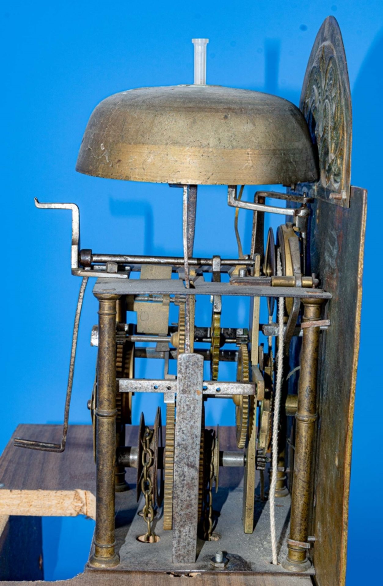 Antikes Standuhren-Uhrwerk, auf dem Ziffernblatt bez.: "Cornelius Lerp Regenspurg". 2. Drittel 18.  - Bild 11 aus 12