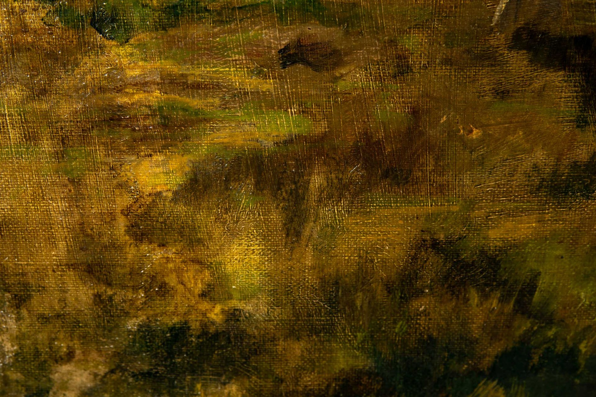 "Kühe auf der Weide", Gemälde Öl auf Malpappe/ Malkarton, ca. 34 x 51 cm, unsignierte stimmungsvoll - Image 7 of 7