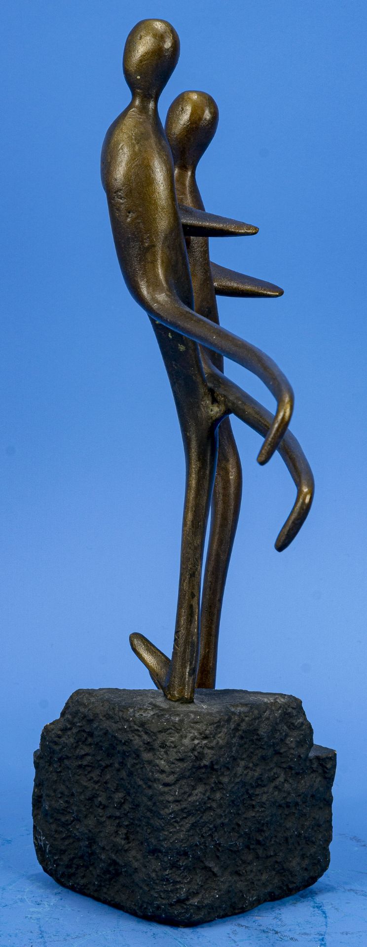 "Paarlauf", auf Sockel montierte, dunkel patinierte Bronzefigurengruppe des hannoverschen Bildhauer - Bild 5 aus 11