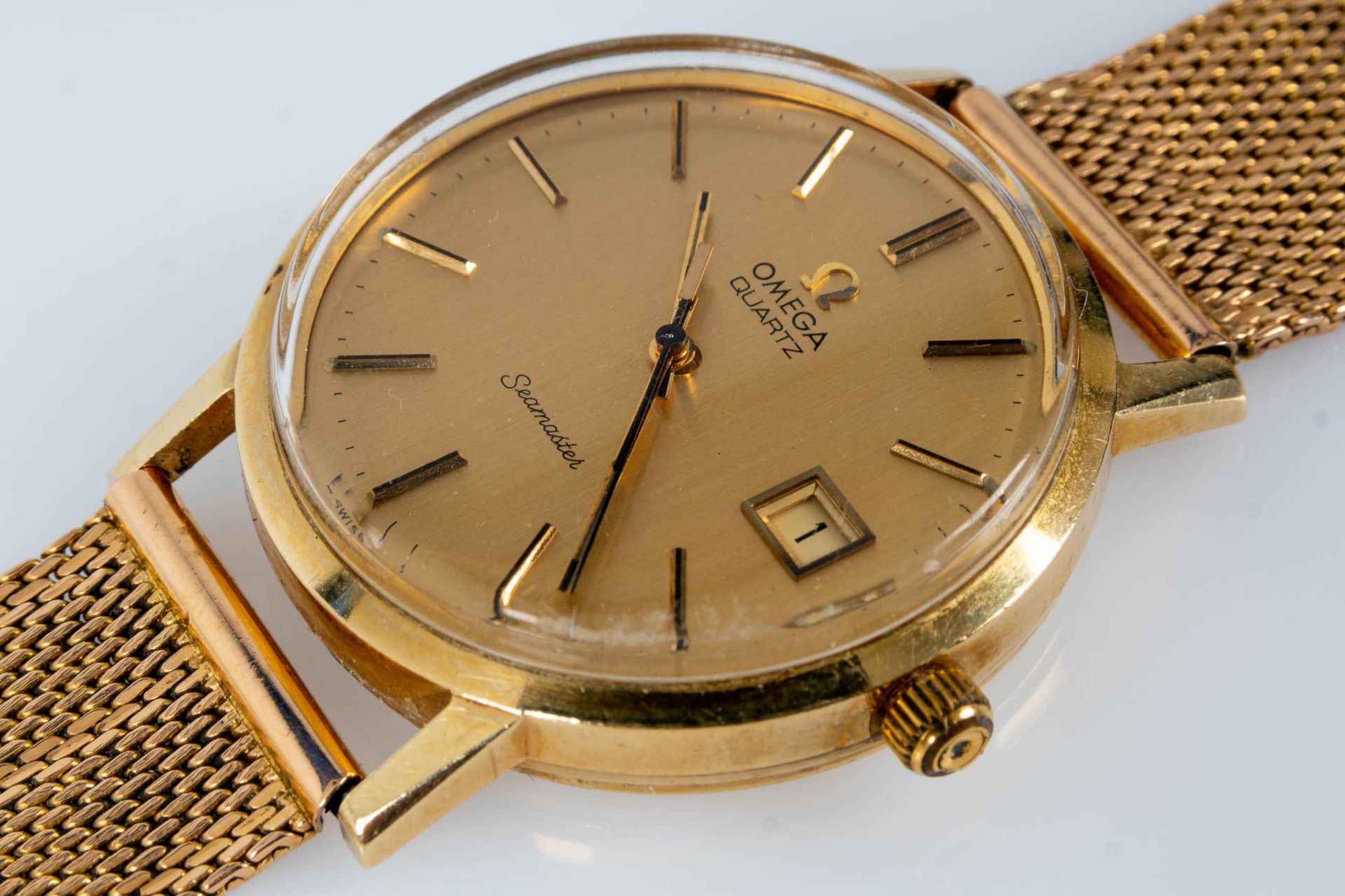 OMEGA SEAMASTER QUARZ Herren Armbanduhr um 1984. Datum auf der "6", Stunden-Indizes, Cal. 1342 - We - Bild 7 aus 13